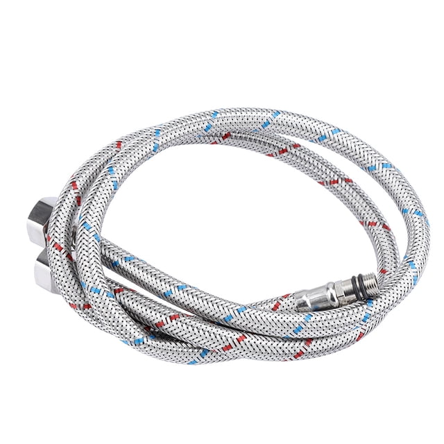 2 Pcs Connecteur de Robinet en Acier Inoxydable Tuyaux Flexibles pour Conduite d'Alimentation en Eau Chaud Froid (EU G3/8 Pouces)