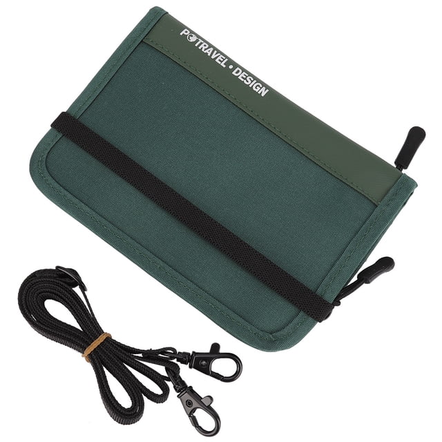 Rfid Blocking Travel Body Wallet Passport Holder Document Bag Case Nylon Waterproof(Green)