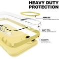 thumbnail image 3 of PeakDrop for iPhone 11 Case with Screen Protector, Clear Full Body Heavy Duty Protective Transparent Cover (2x Glass Screen Protector Included) - Yellow, 3 of 7