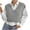 Gray, variant on Hinvhai Plus Size Sweater Tops On Seasonal Clearance Women's Sleeveless Knitted Vest Women's Sweater Vest White 10(XL)