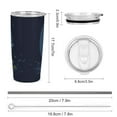 thumbnail image 2 of Funny Astronaut Tumbler with Lids And Straws Insulated Cup Reusable Stainless Steel Water Bottle Travel Mug, 2 of 8