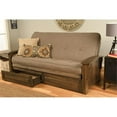 thumbnail image 2 of Kodiak Furniture Washington Futon in Walnut with Drawers and Stone Gray Mattress, 2 of 11