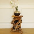 thumbnail image 5 of ZXNYH Tree Stump Side Table, Live Edge Stool, Natural Edge Wood Side Table, Accent Table, 19" Tall, 5 of 7