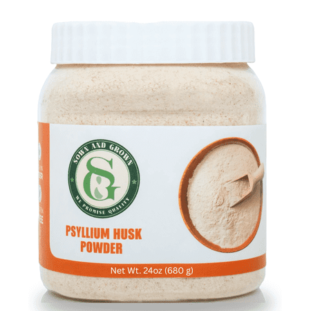 Sownandgrown Psyllium Husk Powder 1.5lb | Easy Mixing Dietary Fiber | Cleanse Your Digestive System | Finely Ground Powder | Ideal for Gluten Free Baking | Non-GMO