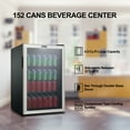 thumbnail image 5 of Galanz 4.5 Cu ft 152 Can Beverage Center Mini Fridge, Stainless Steel, New, 5 of 10