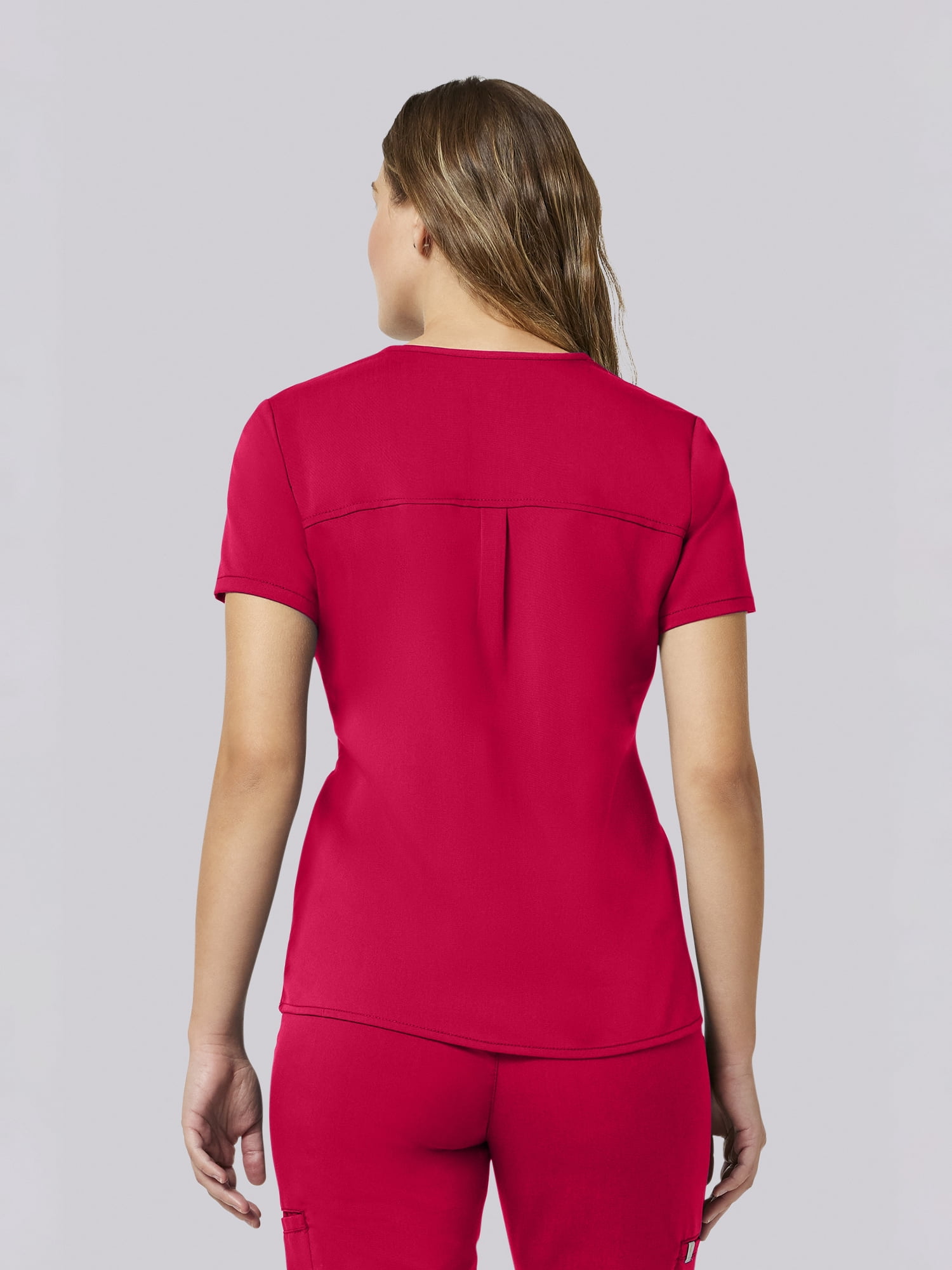 Scrubstar Ultimate Women’s Antimicrobial Welt Pocket V-Neck Scrub Top, Sizes XS–3XL
