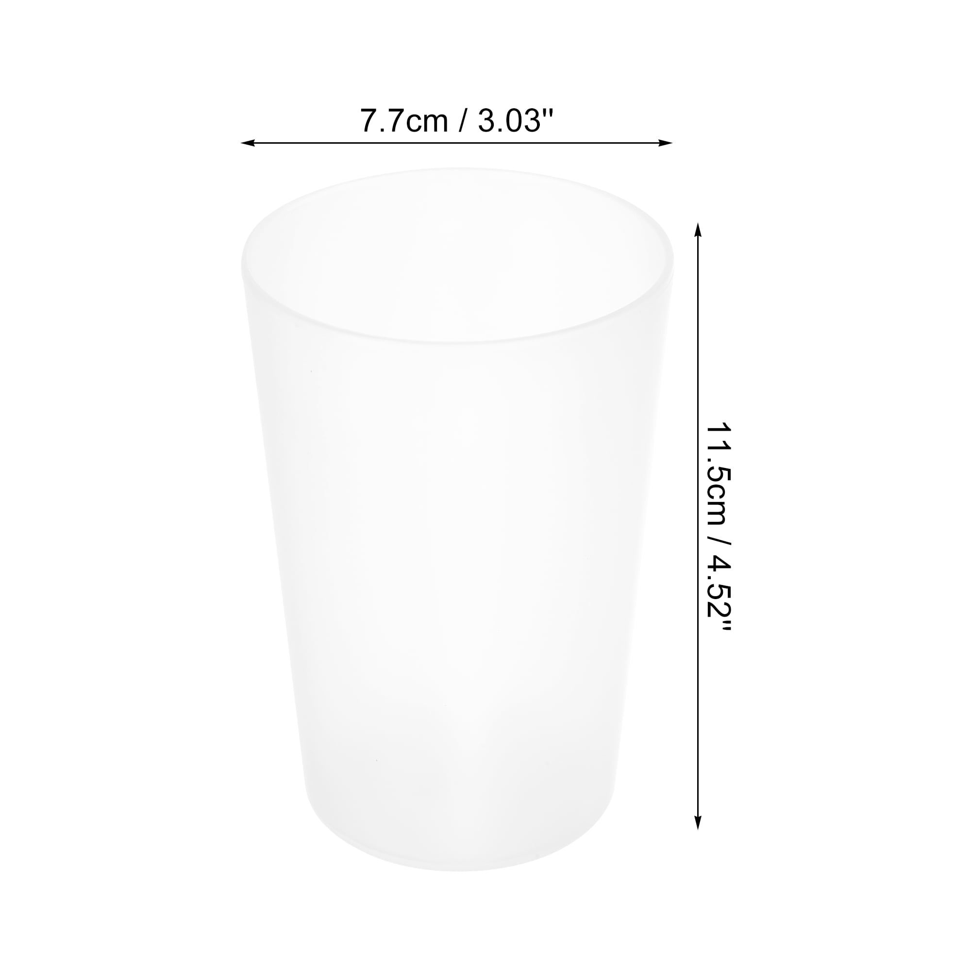 Unique Bargains 2pcs Bathroom Toothbrush Tumblers PP Cup for Bathroom 4.92''x3.03'' Clear, Black