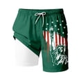 thumbnail image 5 of Byoo Toddler Boys Statue of Liberty Graphic Shorts 4th of July Quick-Dry Compression Liner Shorts Trunks, 5 of 5