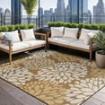 thumbnail image 5 of Beverly Rug Indoor/Outdoor Area Rugs,Modern Floral Patio Porch Garden Carpet, Wooden/Beige, 6'x9', 5 of 9