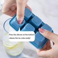 thumbnail image 4 of Bandejas para cubitos de hielo (paquete de 3): mini bandejas con base de silicona de fácil liberación, moldes apilables pequeños para cubitos de hielo con tapa para congelador y cócteles., 4 of 5