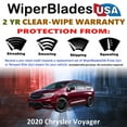 thumbnail image 2 of 2020 Chrysler Voyager Beam Wiper Blades Wipers w/2yr Warranty (Set of 3) w/Rear Wiper (WiperBladesUSA), 2 of 5
