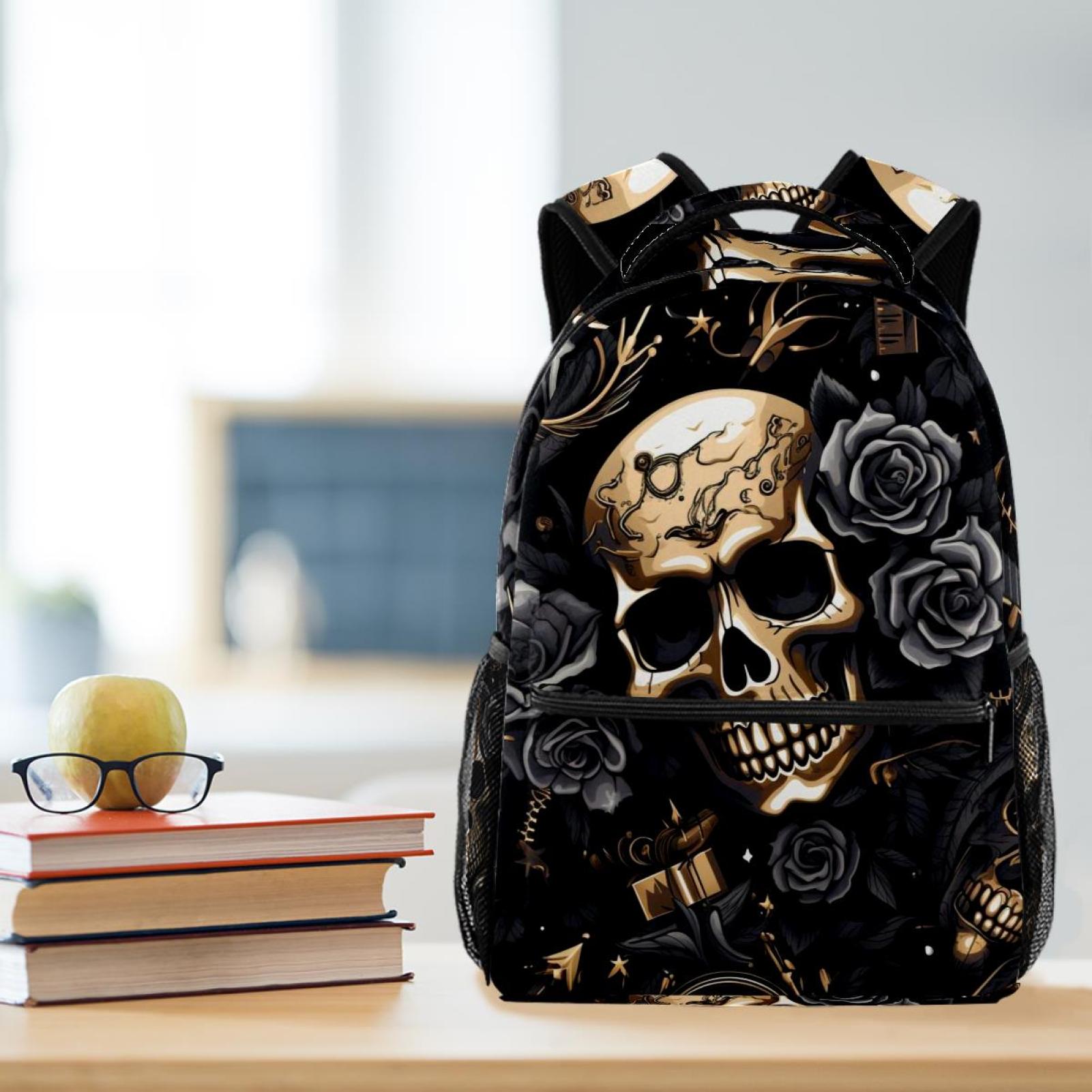 Lightweight Backpack Skull School Bag Travel Laptop Daypack  display picture 2