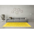 thumbnail image 3 of Ahgly Company Machine Washable Indoor Rectangle Oriental Yellow Modern Area Rugs, 7' x 9', 3 of 4