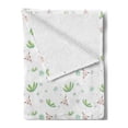 thumbnail image 2 of Agave Soft Flannel Fleece Blanket, Repetitive Cow Skull Head and Aloe Plants Motifs Print on Plain Backdrop, Cozy Plush for Indoor and Outdoor Use, 50" x 70", White and Pale Eggshell, by Ambesonne, 2 of 5