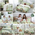 thumbnail image 5 of Christmas Green Bedding Duvet Cover Set Queen Size 4 Pieces Dwarf Elf Soft Twill Plush Quilt Cover, Include 1 Duvet Cover 1 Flat Sheet And 2 Pillow, 5 of 7