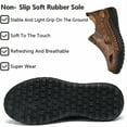 thumbnail image 4 of Men's Casual Leather Sandals Hollow Outdoor Breathable Comfortable Closed Toe Fisherman Summer Beach Walking Wading Shoes Yellow 6.5 US, 4 of 7