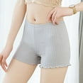 thumbnail image 4 of yunLCZ Slip Shorts for Women Womens Elastic Leggings Solid Stretchy Underwear Shorts Seamless Safety Pants, 4 of 4