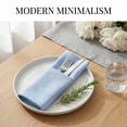 thumbnail image 4 of REGALWOVEN Set of 12 Cloth Napkins, Washable and Reusable Table Dinner Napkins for Home, Restaurant, Weddings, Event and Parties Blue 16x16inch, 4 of 6