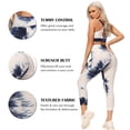 thumbnail image 4 of SEASUM High Waist Yoga Capris For Women Tummy Control Tie Dyed Butt Lift Leggings Textured Workout Pants Sports Tights Ocean S, 4 of 6