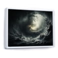 thumbnail image 2 of Designart "Grey modern Whirlwind Storm I" Landscapes Floater Framed Canvas Art Print, 2 of 7