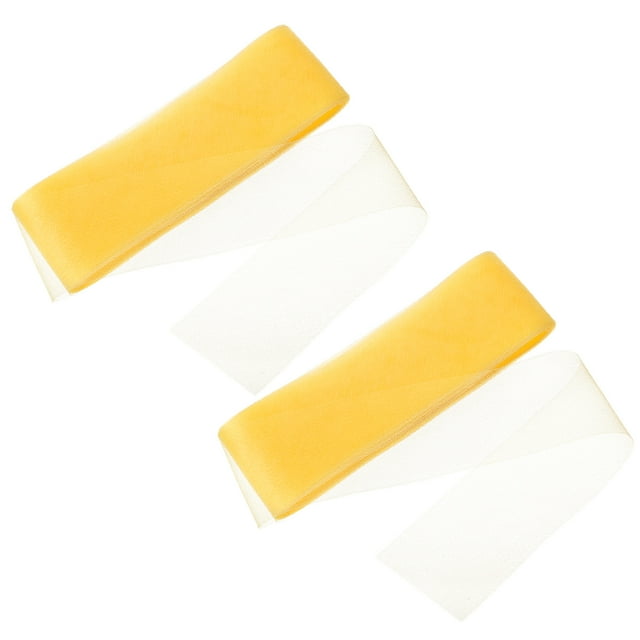 Uxcell 25 Yards Trenza de crin de caballo rígida, 3 pulgadas de ancho para costura de huesos de poliéster, vestido de boda, danza, manualidades, accesorios, amarillo profundo (2 rollos)