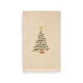 thumbnail image 2 of Linum Home Christmas Tree Embroidered Beige Turkish Cotton Hand Towel, 2 of 2