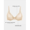 thumbnail image 2 of Women's Mesh Balconette Bra Sheer Demi Underwire Unlined Sexy Plus Size Bras Lace, 2 of 5