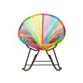 thumbnail image 1 of Acapulco Rocker Chair – Stylish Indoor -Outdoor Rocking Chair with a Comfortable Grey Woven Seat and Sleek Black Frame, Perfect for Relaxing in Your Garden, Patio, or Balcony, 1 of 3