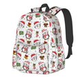 thumbnail image 1 of Disketp Cute Christmas Hat Penguin A Mochila Escolar de Gran Capacidad y Peso Ligero, Mochila de Viaje Ideal para Escuela, Trabajo y Uso Diario, Cómoda y con Estilo, 1 of 8