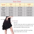 thumbnail image 2 of YM YOUMU Women Asymmetric Tassel Tiered Latin Dance Skirt Salsa Tango Ballroom Practice Dancewear, 2 of 2