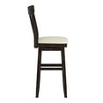 thumbnail image 2 of Weston Home Sheena Panel Back Bar Height Wood Swivel Stool with Padded Seat, Antique Black, 2 of 6