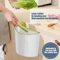 thumbnail image 4 of AuroraX 2.6L Kitchen Trash Can Waterproof Hanging Mounted White Arched Shape Garbage Container Basket Plastic Modern Trash Bin for Compact Spaces, 4 of 6