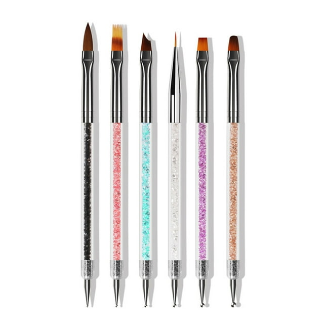 6PCS / Set Nail Art Design Painting Pen Set Nail Art Tips UV Gel Nail Art Dotting Pen Acrílico MABOTO Cepillos de uñas