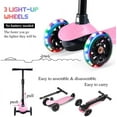 thumbnail image 6 of PRINIC Kick Scooter for Kids with 3 Light Up Wheels and Adjustable Height for 2-7 Years Old Ages Girls and Boys Toddlers & Children, Lean to Steer, 3-wheeled Scooters, 6 of 10