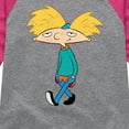 thumbnail image 3 of Hey Arnold! - Distressed Arnold - Toddler And Youth Girls Raglan Graphic T-Shirt, 3 of 5