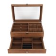 thumbnail image 1 of Watch Organizer, Exquisite Workmanship Double-Layer Solid Wood Watch Box, For Glasses Watches, 1 of 8