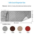 thumbnail image 2 of ADDHAT 1Ud Bolsa De Almacenamiento De Fieltro Para Sofá Con Compartimentos Y Red Duradera Color Café, 2 of 8
