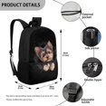 thumbnail image 5 of Uourmeti Puppy Pattern Design Trendy School Backpack for Work Shopping, Smooth Zipper Premium Non Fade Daypack Front Pocket Student Bookbag, 5 of 6