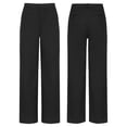 thumbnail image 2 of Kaerm Kids Boys Formal Suit Pants Elastic Waistband Straight Pants Slim Fit School Trousers for Black 5, 2 of 3