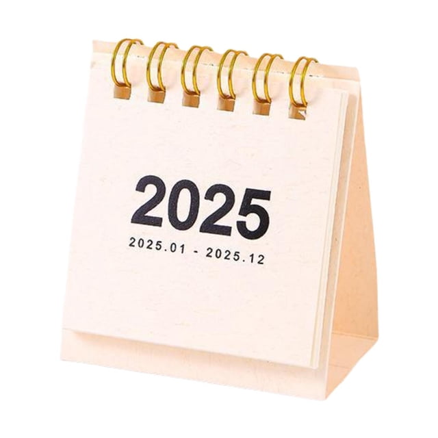 Calendario de escritorio pequeño BLESIY Mini Calendario 2025 plegable portátil