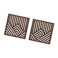 thumbnail image 2 of WLPZXP 2 Pieces Geometric Wood Wall Art Wood Abstract Wall Panels,Hollow Line Art Decor walnut color, 2 of 9