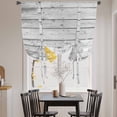 thumbnail image 3 of White Dandelion Tie Up Curtains for Windows, Balloon Window Shades, Spring Flowers Plants Vintage Gray Wood Kitchen Window Treatments Roll Up Curtain for Basement/Nursery 52"x45", 3 of 8