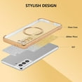 thumbnail image 2 of Clear  Case for Samsung Galaxy S21 5G with Gradient Glitter Peice(2 in 1), Luxury Plating Cute Bling Sparke Shockproof TPU Protective Phone Case for Women Girls-Gold, 2 of 16
