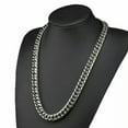 thumbnail image 2 of 7-18mm 316L Stainless Steel Links Silver Curb Cuban Chain Men Necklace 7"-40", 2 of 5