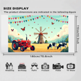 thumbnail image 6 of LUUFILx Farm Landscape Backdrop Banner with Tractor and Windmill for Party Decor Countryside Photography Props Baby Shower Events Rustic Theme Background, 6 of 8