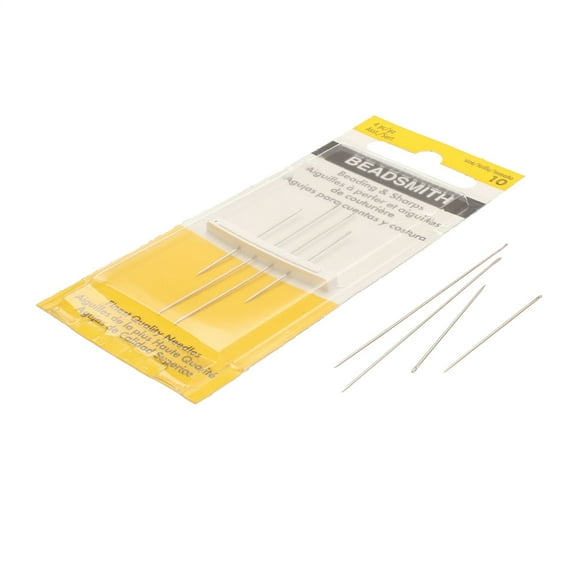 NEEDLES BEADING #10 ASST SIZES -4/PK-1 CARD