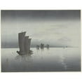 thumbnail image 3 of Ohara Koson 14x12 Black Modern Framed Museum Art Print Titled - Fishing Boats (1900 - 1945), 3 of 5