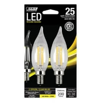 FEIT Electric BPCFC25/927/LED/2 LED Light Bulb, 3 Watts, 200 Lumens, 2 Bulb