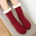 thumbnail image 5 of GigrtiJin Womens Winter Fuzzy Socks Thicken Warm Non-slip Socks Soft Comfy Casual Plush Solid Color Middle Socks, 5 of 5