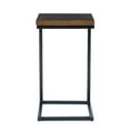 thumbnail image 6 of Powell Malloy Wood and Metal C-Table, 28.5" Tall, Dark Gray/Rich Brown, 6 of 9